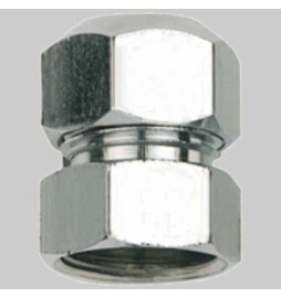 RACCORDO DIRITTO FEMMINA OTTONE CROMATO - 1/2x3/8 mm 10