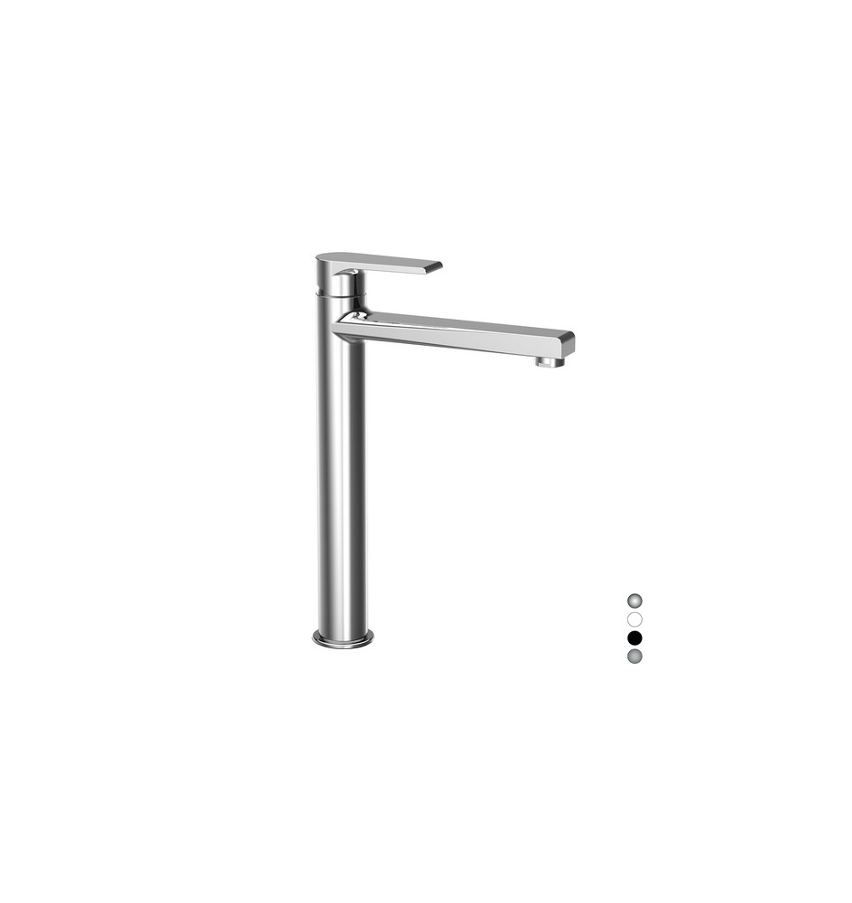 MISCELATORE MONOCOMANDO LAVABO ALTO LINEA ARTIC Bianco Opaco