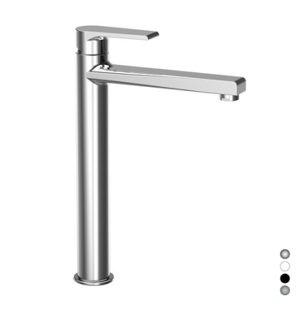MISCELATORE MONOCOMANDO LAVABO ALTO LINEA ARTIC Bianco Opaco