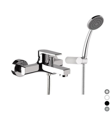 MONOCOMANDO VASCA ESTERNO CON ACCESSORI LINEA ARTIC Nero Opaco
