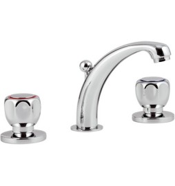 BATTERIA LAVABO 3 FORI LINEA DOMINO Cromo