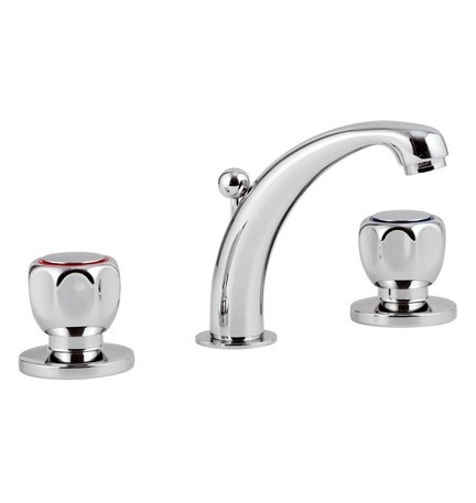 BATTERIA LAVABO 3 FORI LINEA DOMINO Cromo