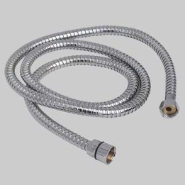 LACCIO DOCCIA DOPPIA AGGRAFFATURA DADO GIREVOLE IN OTTONE - 1/2x1/2 conico cm 150