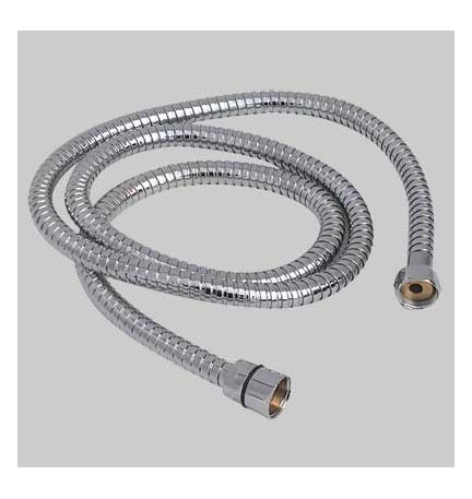 LACCIO DOCCIA DOPPIA AGGRAFFATURA DADO GIREVOLE IN OTTONE - 1/2x1/2 conico cm 150