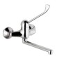 MISCELATORE MONOCOMANDO LAVELLO A MURO CON LEVA CLINICA EPIC Cromo