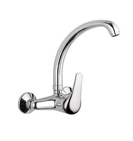 MISCELATORE MONOCOMANDO LAVELLO A MURO BOCCA ALTA EPIC Cromo