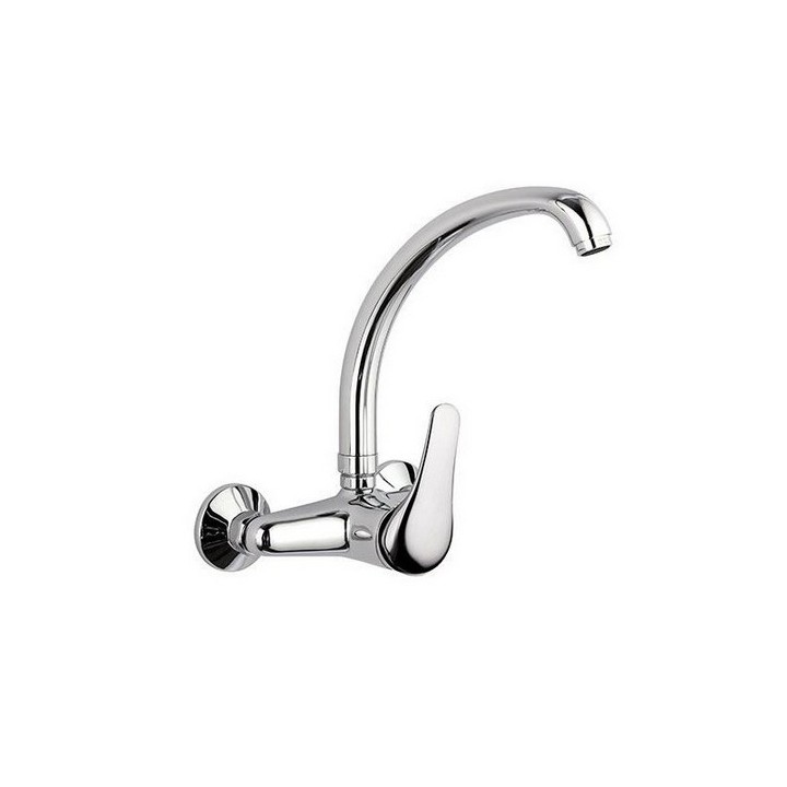 MISCELATORE MONOCOMANDO LAVELLO A MURO BOCCA ALTA EPIC Cromo