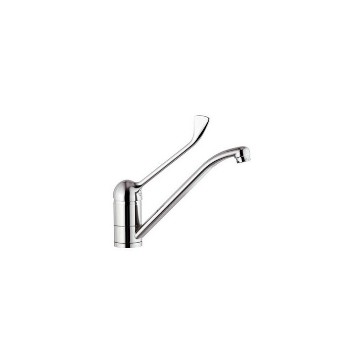 MISCELATORE MONOCOMANDO LAVELLO CON LEVA CLINICA LINEA EPIC Cromo