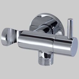 DUPLEX TONDO CON PRESA ACQUA E RUBINETTO - 1/2-1/2