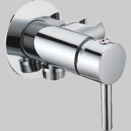 MISCELATORE INCASSO TONDO CON SUPPORTO LATERALE INTEGRATO - Cromo - 1/2" M