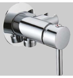 MISCELATORE INCASSO TONDO CON SUPPORTO LATERALE INTEGRATO - Cromo - 1/2" M