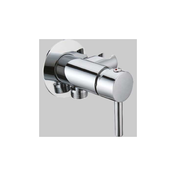 MISCELATORE INCASSO TONDO CON SUPPORTO LATERALE INTEGRATO - Cromo - 1/2" M