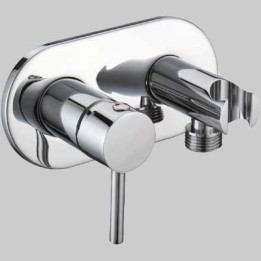 MISCELATORE INCASSO TONDO CON SUPPORTO LATERALE - Cromo - 1/2" M