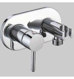 MISCELATORE INCASSO TONDO CON SUPPORTO LATERALE - Cromo - 1/2" M