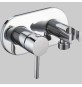 MISCELATORE INCASSO TONDO CON SUPPORTO LATERALE - Cromo - 1/2" M