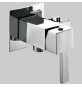 MISCELATORE INCASSO QUADRATO CON SUPPORTO LATERALE INTEGRATO - Cromo - 1/2" M