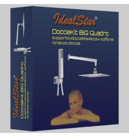 SET DOCCIA CROMO QUADRO - 200x200