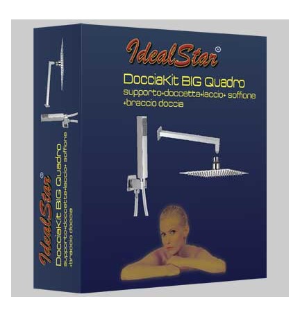 SET DOCCIA CROMO QUADRO - 200x200