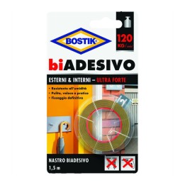 BOSTIK NASTRO BIADESIVO ESTERNIINTERNI 19MMX1,5M BL