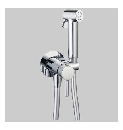 KIT DOCCETTA SHUT-OFF TONDA CON PRESA ACQUA - Cromato