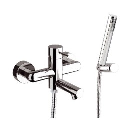 MONOCOMANDO VASCA CON ACCESSORI LINEA ULTRAMINIMAL Cromo