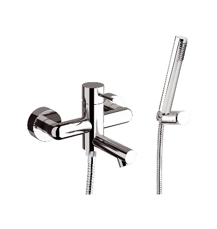 MONOCOMANDO VASCA CON ACCESSORI LINEA ULTRAMINIMAL Cromo