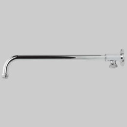 BRACCIO DOCCIA CON PRESA ACQUA ESTERNA - cm 30 1/2x1/2