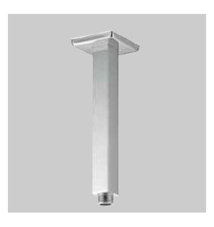 BRACCIO DOCCIA VERTICALE QUADRO - 1/2 cm 20 in Ottone