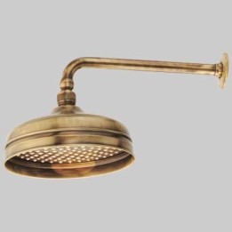 BRACCIO DOCCIA CON SOFFIONE IN OTTONE 'BRONZATO' - 1/2 30 cm Dm 16