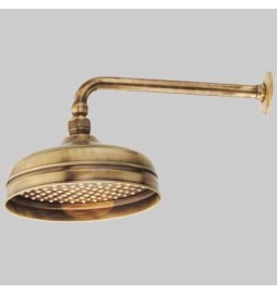 BRACCIO DOCCIA CON SOFFIONE IN OTTONE 'BRONZATO' - 1/2 30 cm Dm 16