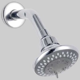 BRACCIO DOCCIA ALPINO CON SOFFIONE IN ABS 3 GETTI - 1/2