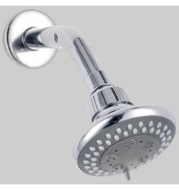 BRACCIO DOCCIA ALPINO CON SOFFIONE IN ABS 3 GETTI - 1/2