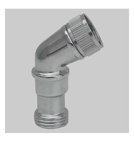 CURVA PER DOCCIA OTTONE CROMATA - 1/2