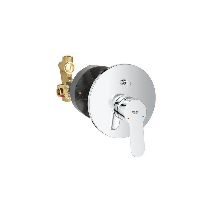 MISCELATORE MONOCOMANDO INCASSO DOCCIA C/DEV. LINEA BAUEDGE Cromo
