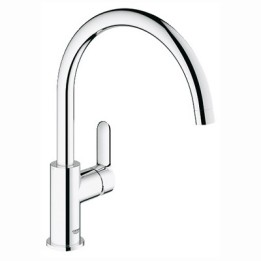 MONOCOMANDO PER LAVELLO CON BOCCA GIREVOLE BAUEDGE Cromo