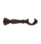 SUPPORTO LEGNO P/BASTONE NOCE SCURO 18 CM 2 PZ
