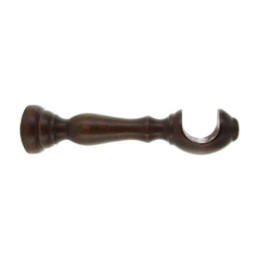 SUPPORTO LEGNO P/BASTONE NOCE SCURO 25 CM 2 PZ