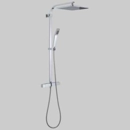 SET COLONNA STARMIX 01 QUADRO CON MISCELATORE TERMOSTATICO - Cromata
