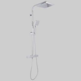 SET COLONNA SQUARE QUADRA CON MISCELATORE TERMOSTATICO - Cromata