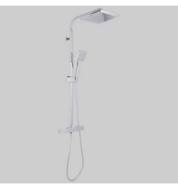 SET COLONNA SQUARE QUADRA CON MISCELATORE TERMOSTATICO - Cromata