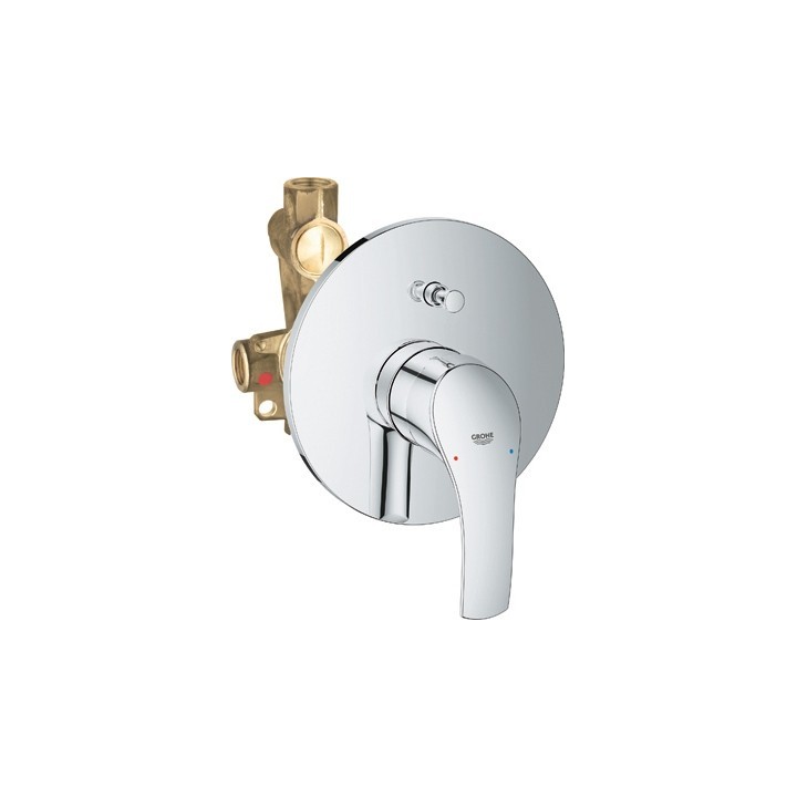 MISCELATORE MONOCOMANDO INCASSO DOCCIA C/DEV. LINEA EUROSMART Cromo