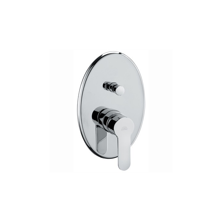 MISCELATORE MONOC. INCASSO DOCCIA CON DEVIATORE LINEA BLU Cromo