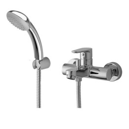 MISCELATORE MONOCOMANDO VASCA CON SUPPORTO LINEA GREEN Cromo