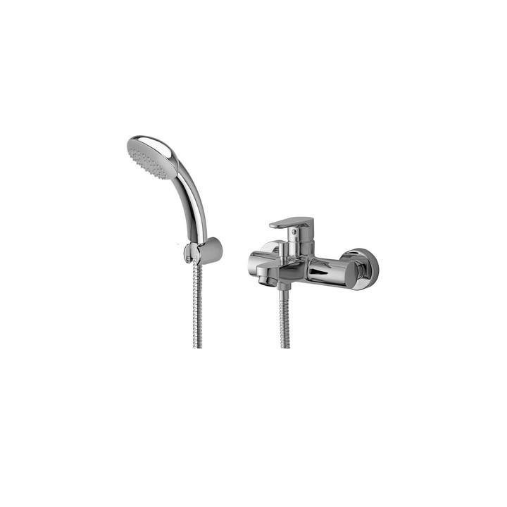 MISCELATORE MONOCOMANDO VASCA CON SUPPORTO LINEA GREEN Cromo