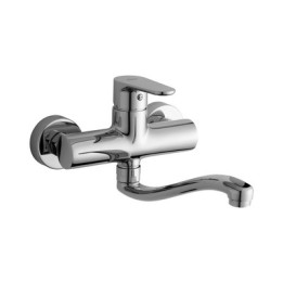 MISCELATORE MONOCOMANDO LAVELLO A MURO LINEA GREEN Cromo