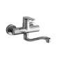 MISCELATORE MONOCOMANDO LAVELLO A MURO LINEA GREEN Cromo
