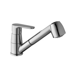 MISCELATORE MONOC. LAVELLO C/DOCCIA ESTRAIBILE LINEA GREEN Cromo