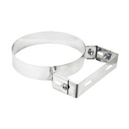 COLLARE INOX C/STAFFA P/TUBO STUFA 20 CM