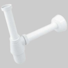 SIFONE A BOTTIGLIA BIANCO - Ø 32 x 250 1"1/4 ABS