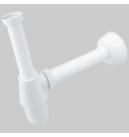 SIFONE A BOTTIGLIA BIANCO - Ø 32 x 250 1"1/4 ABS